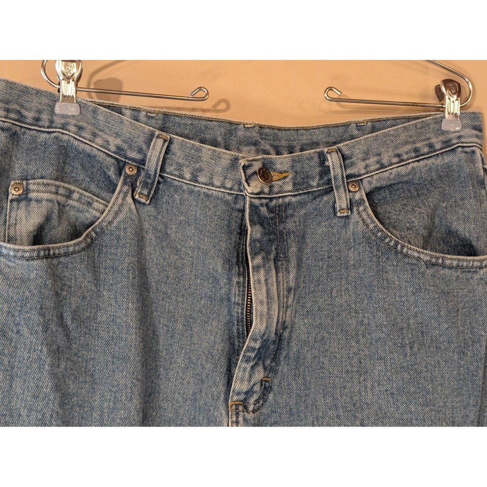 Wrangler Men's Jeans 36x32 Relaxed Fit 97601SB Light Wash Straight Leg Denim - Picture 2 of 5